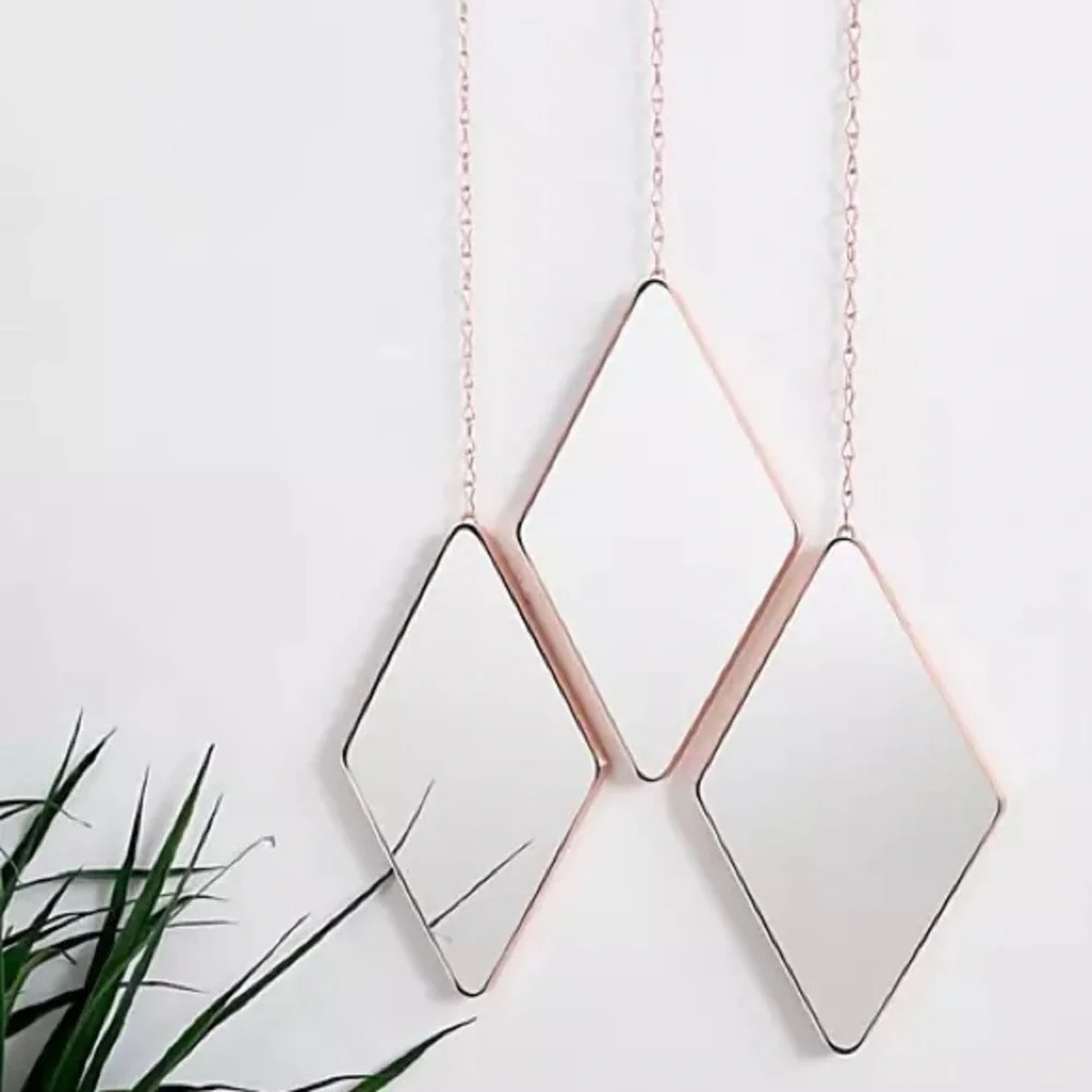 UMBRA Diamond Mirrors in Rose Gold (set of 3)